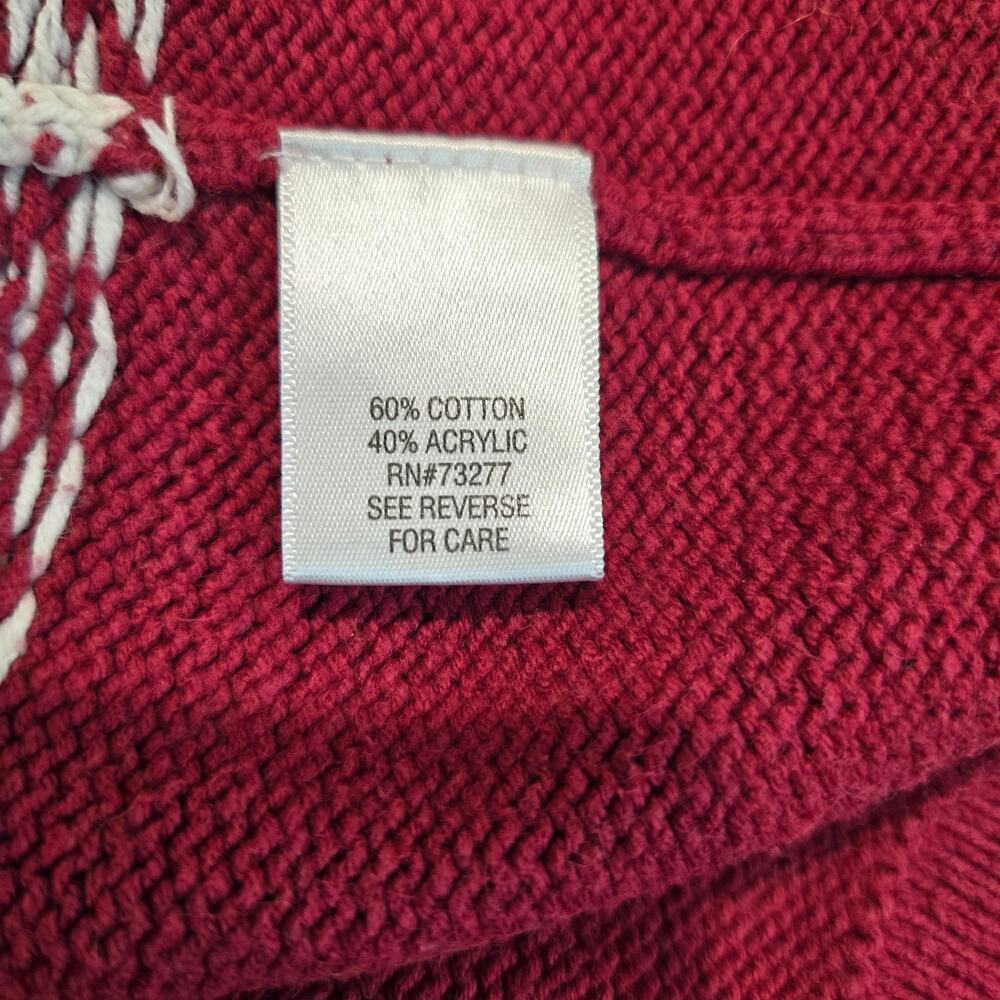 Croft & Barrow Red Full-zip Cardigan Sweater Women's Size XL Fair Isle - Picture 9 of 9